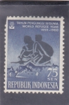 Stamps Indonesia -  AÑO DEL REFUGIADO 