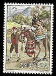 Stamps : Europe : Andorra :  Trajes Típicos populares de Andorra