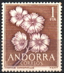 Stamps Andorra -  DIANTHUS  CARYOPHYLLOS