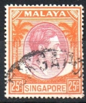 Sellos de Asia - Singapur -  REY  GEORGE  VI