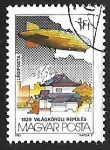Stamps Hungary -  zepelin - Fly Around the World