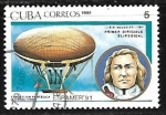 Stamps Cuba -  Zepelin - First ellipsoidal, 1784, J.B.M.Meusnier