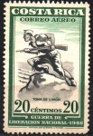 Stamps : America : Costa_Rica :  GUERRA  DE  LIBERACIÓN  NACIONAL  1948.  TOMA  DE  LIMÓN.