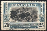 Stamps Costa Rica -  GUERRA  DE  LIBERACIÓN  NACIONAL  1948.  HACIENDA  LA  LUCHA,  CUNA  DE  LA  GUERRA.