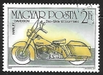 Stamps Hungary -  Motocicletas - Harley-Davidson Duo-Glide, 1960