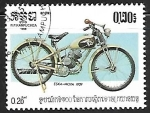 Stamps Cambodia -  Centenario de la motocicleta - Eska Mofa 1939