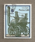 Stamps Laos -  Máquinas a vapor
