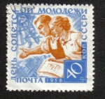 Stamps Russia -  Día de la juventud soviética
