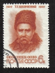 Stamps Russia -  150 aniversario del nacimiento de T.G.Shevchenko, autorretrato