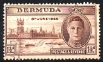 Stamps : America : Bermuda :  REY  GEORGE  VI