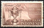 Stamps Indonesia -  CAMPEONATO  MUNDIAL  DE  BADMINTON  THOMAS  COPA  