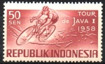 Stamps Indonesia -  TORNEO  CICLÍSTICO  DE  JAVA