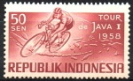 Sellos del Mundo : Asia : Indonesia : TORNEO  CICLÍSTICO  DE  JAVA