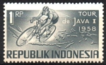 Stamps Indonesia -  TORNEO  CICLÍSTICO  DE  JAVA
