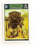 Stamps Grenada -  Navidad 1973. Adoracion de los pastores. Roberti.