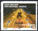 Sellos de America - Panam� -  VISTA  NOCTURNA  DEL  CANAL  AMPLIADO  LADO  DEL  PACÍFICO