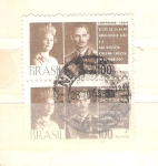 Stamps Brazil -  gran duque juan y la gran duquesa josefina carlota visita