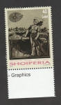 Stamps : Europe : Albania :  Arte gráfico albanés