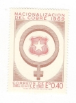 Stamps Chile -  Nacionalización del cobre 1969