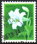 Stamps Japan -  LIRIO  BLANCO  EN  FORMA  DE  TROMPETA
