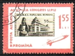 Stamps Romania -  SELLO  SOBRE  SELLO.  EDIFICIO  DE  CORREOS  Y  ADMINISTRACIÓN  POSTAL.