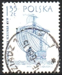 Stamps Poland -  EMBARCACIONES.  CARAVELA  DE  COLÓN.