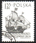 Stamps Poland -  EMBARCACIONES.  BUQUE  DE  GUERRA  POLACO  1627.