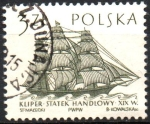 Stamps Poland -  EMBARCACIONES.  MERCADER  DEL  SIGLO  XIX.