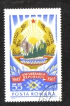 Stamps Romania -  20 años desde la Proclamación de la República. Escudo de armas