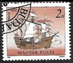Stamps Hungary -  Veleros - Santa Maria