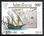 Stamps : Asia : Laos :  Veleros - Juan Martinez