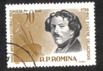 Stamps Romania -  Aniversarios culturales 1963, Eugène Delacroix (1798-1863), pintor francés