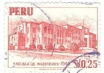 Stamps : America : Peru :  escuela de ingenieros