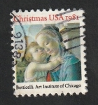 Sellos de America - Estados Unidos -  1359 - Navidad, La Virgen y el Niño, de Botticelli