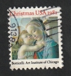 Stamps United States -  1359 - Navidad, La Virgen y el Niño, de Botticelli