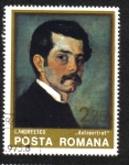 Stamps Romania -  Pinturas de Andreescu, Autorretrato