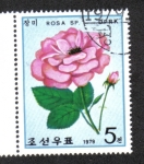Stamps North Korea -  Rosas 1979