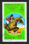 Stamps North Korea -  Pre-Olimpiadas Moscú 1980 - Ecuestre