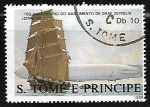 Stamps : Africa : S�o_Tom�_and_Pr�ncipe :  Veleros -  150 Aniversario del nacimiento de Ferdinand von Zeppelin