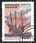 Sellos del Mundo : Africa : Togo : Veleros - 16th century English ship