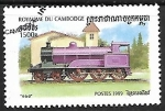 Stamps Cambodia -  Ferrocarriles - Locomotiva 