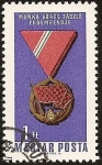 Stamps Hungary -  Medalla mérito al trabajo - orden bandera roja