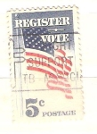 Sellos de America - Estados Unidos -  voto registrado