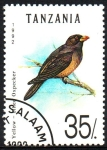 Stamps Tanzania -  OXPECKER  DE  PECHO  AMARILLO
