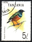 Stamps Tanzania -  ESTORNINO  MAGNÍFICO