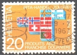 Stamps Switzerland -  BANDERAS  DE  LA  ASOCIACIÓN  DE  COMERCIO  LIBRE