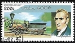 Stamps Laos -  Locomotivas - George Stephenson, 
