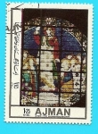 Stamps : Asia : United_Arab_Emirates :  AJMAN - Arte - Vidrieras artísticas