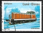 Stamps : Africa : Guinea_Bissau :  Ferrocarriles - Locomotiva