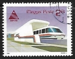 Stamps Hungary -  Ferrocarriles - EXPO '85, Japan - High speed railway